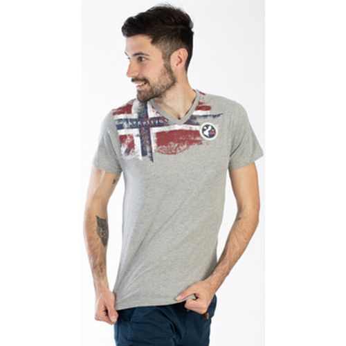 T-shirt T-shirt Jimac - col V - imprimé - Geographical Norway - Modalova