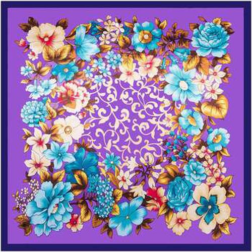 Echarpe Grand carré de Soie Purple Blue Zoé - Alberto Cabale - Modalova