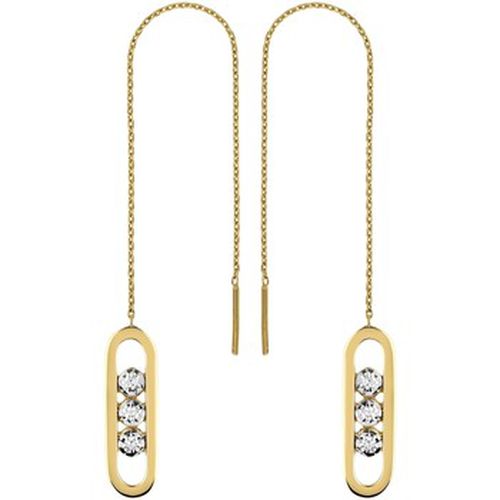 Boucles oreilles Boucles d'oreilles rectangle pendantes or - Brillaxis - Modalova