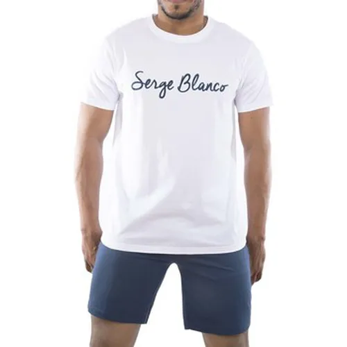 Pyjamas / Chemises de nuit Ensemble Pyjama court T-shirt col rond bicolore - Serge Blanco - Modalova