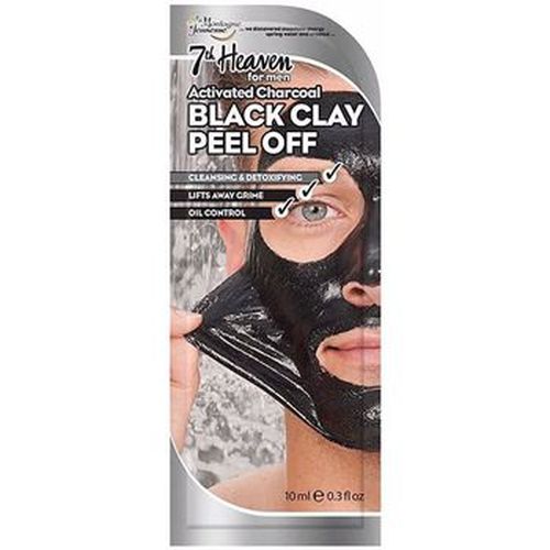 Masques For Men Black Clay Peel-off Mask - 7Th Heaven - Modalova