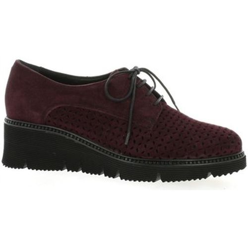 Derbies Derby cuir velours bdeaux - Mitica - Modalova