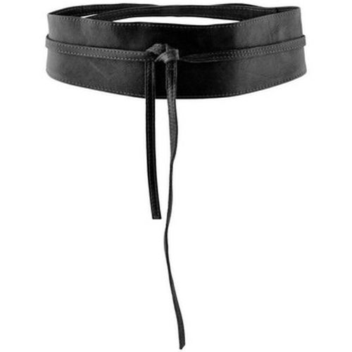 Ceinture 17028428 LEATHER WAIST BELT-BLACK - Pieces - Modalova