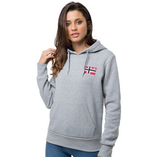 Sweat-shirt Sweat sport Genife - uni - logo brodé - capuche - Geographical Norway - Modalova