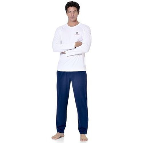 Pyjamas / Chemises de nuit Ensemble pyjama long t-shirt col rond bicolore Dom - Serge Blanco - Modalova