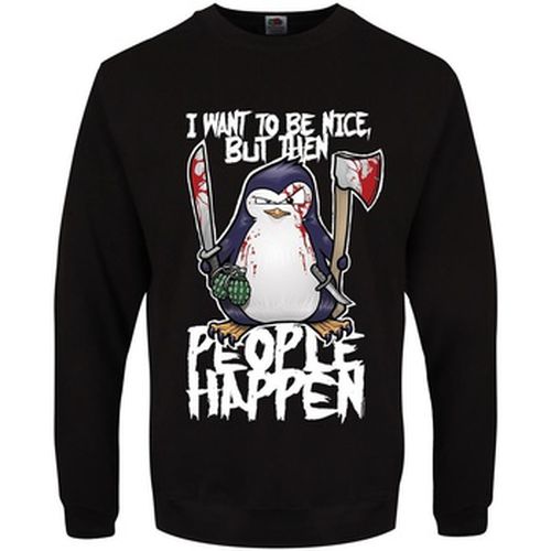 Sweat-shirt I Want To Be Nice - Psycho Penguin - Modalova
