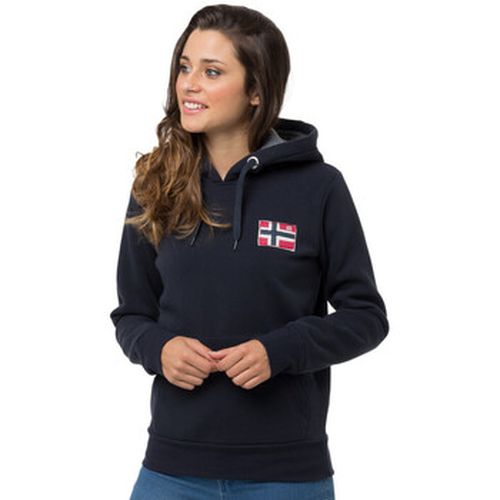 Sweat-shirt Sweat sport Genife - uni - logo brodé - capuche - Geographical Norway - Modalova