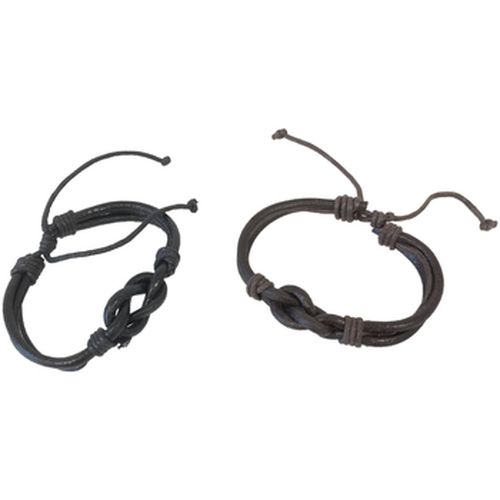Bracelets Set de 2 Bracelets mixtes en cuir noir et - Sud Trading - Modalova