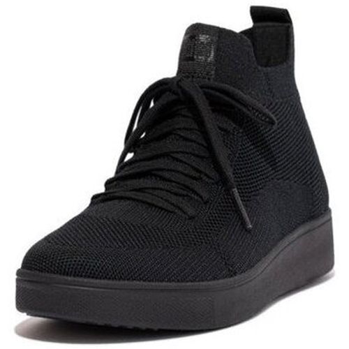 Baskets basses RALLY X KNIT HIGH-TOP SNEAKERS ALL BLACK - FitFlop - Modalova