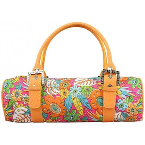 Sac à main Sac à main bowling toile motif fleurs multicolore - Fuchsia - Modalova