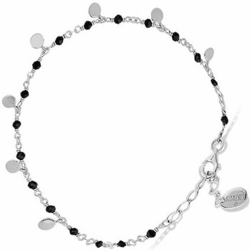 Bijoux Bracelet Argent Petites Perles Pampilles Et Spinelle Noire - Orusbijoux - Modalova