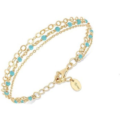 Bracelets Bracelet Argent Triple Chaine Petite Perles Turquoise - Orusbijoux - Modalova