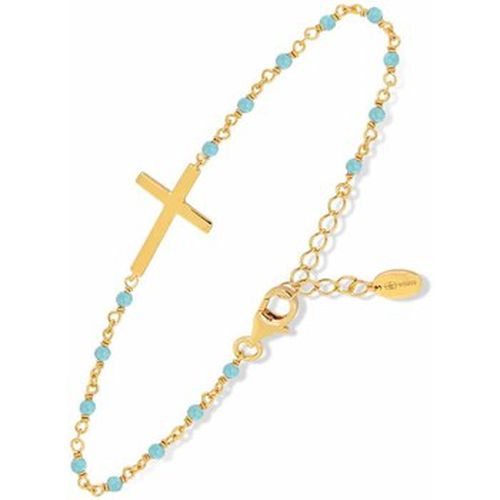 Bracelets Bracelet Argent Croix Et Turquoise - Orusbijoux - Modalova