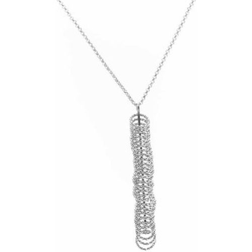 Collier Collier Argent Rhodié Anneaux Diamanté - Orusbijoux - Modalova