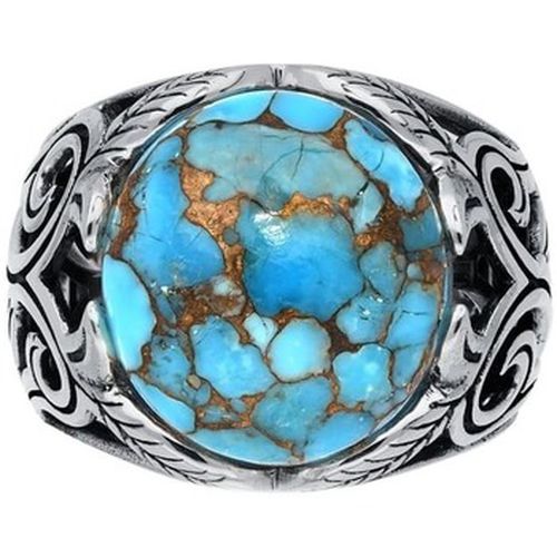 Bijoux Bague Argent Turquoise Jungle - Orusbijoux - Modalova