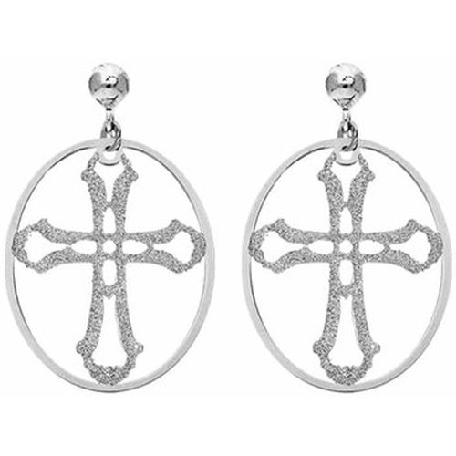 Boucles oreilles Boucles D'oreilles Argent Rhodier Croix - Orusbijoux - Modalova