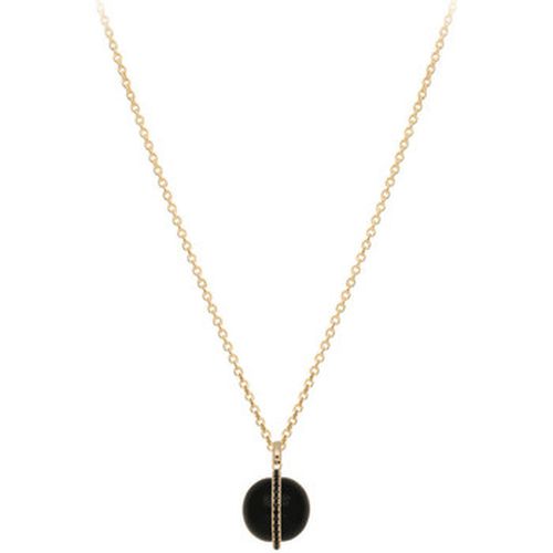 Collier Collier Argent Sphère Noire Sertie - Orusbijoux - Modalova