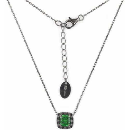 Collier Collier Argent Solitaire Carre Vert - Orusbijoux - Modalova