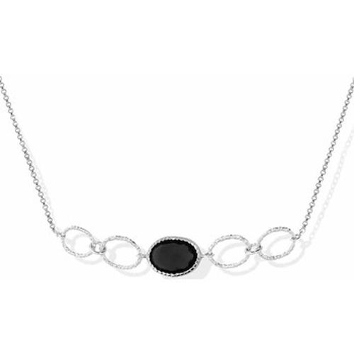 Collier Collier Argent Rhodié Spinelle Noire - Orusbijoux - Modalova