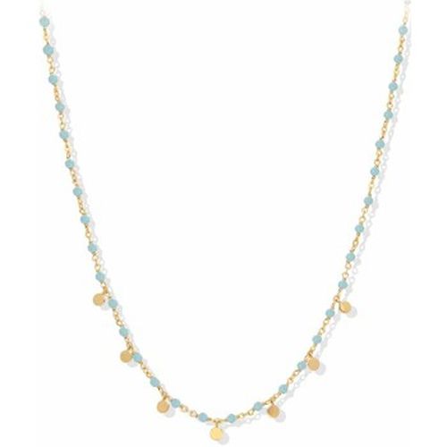 Collier Collier Argent Petites Perles Pampilles Et Turquoise - Orusbijoux - Modalova
