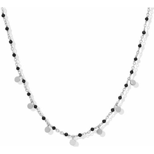 Collier Collier Argent Petites Perles Pampilles Et Spinelle Noire - Orusbijoux - Modalova