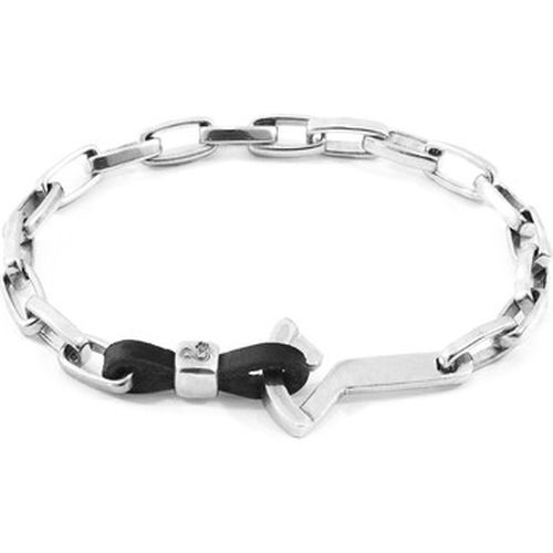 Bracelets Bracelet Ancre Frigate Argenté Et Cuir Plat - Anchor & Crew - Modalova