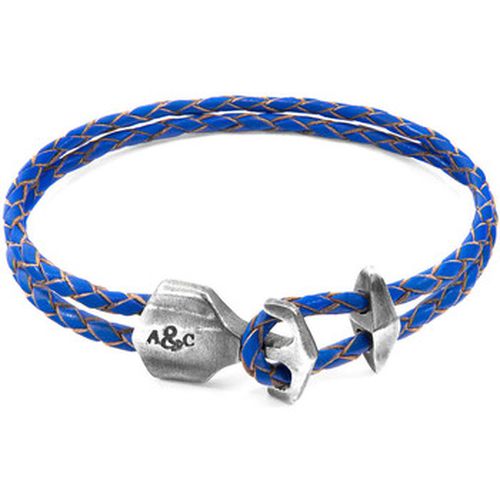 Bracelets Bracelet Ancre Delta Argenté Et Cuir Tressé - Anchor & Crew - Modalova