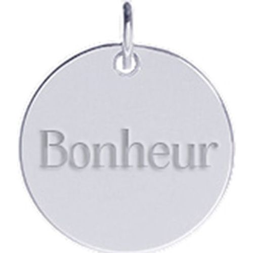 Pendentifs Pendentif argent rond gravure Bonheur - Saunier - Modalova