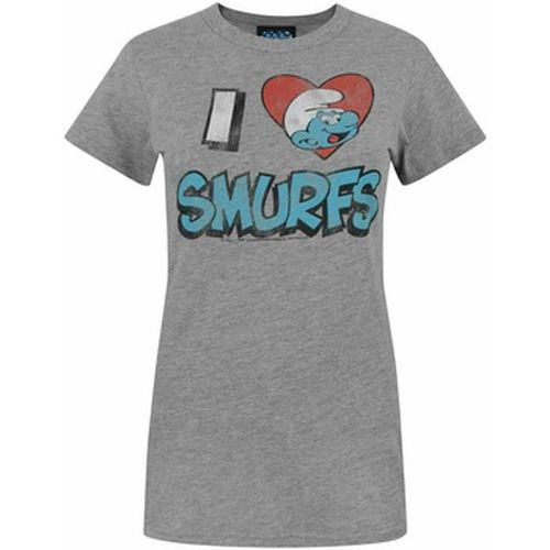 T-shirt Junk Food I Love Smurfs - Junk Food - Modalova