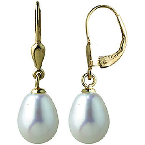 Boucles oreilles Dormeuse or 18 carats perles de culture poire - Brillaxis - Modalova