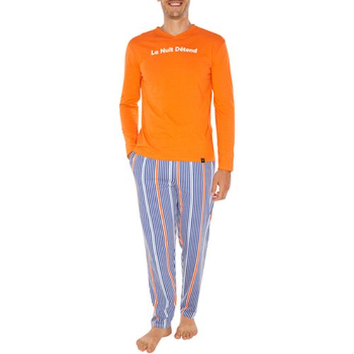 Pyjamas / Chemises de nuit Pyjama long droit manches longues col v - Arthur - Modalova