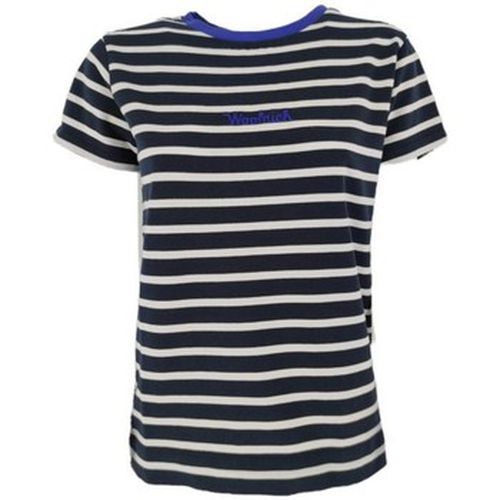 T-shirt T-shirt Striped Jersey Melton Blue Stripe - Woolrich - Modalova
