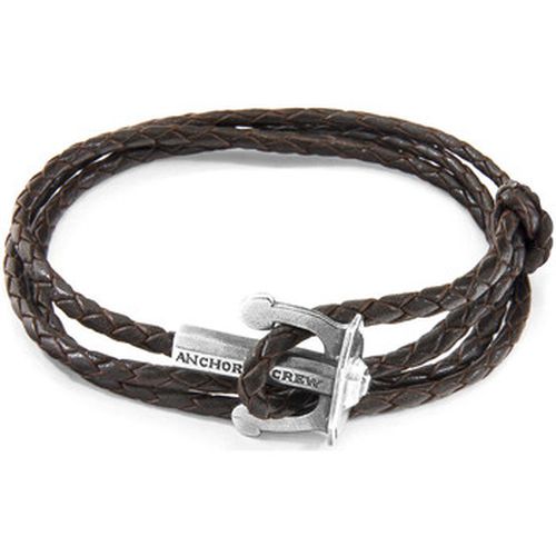 Bracelets Bracelet Ancre Union Argent Et Cuir Tressé - Anchor & Crew - Modalova