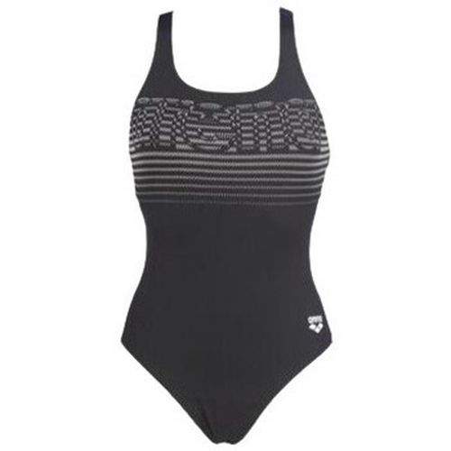 Maillots de bain W LOGO STRIPES V BACK ONE PIECE B - BLACK-WHITE - 40 - Arena - Modalova