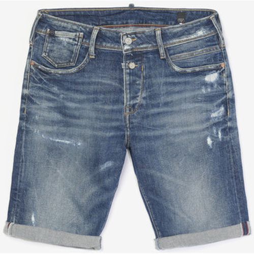 Short Bermuda laredo en jeans foncé destroy - Le Temps des Cerises - Modalova