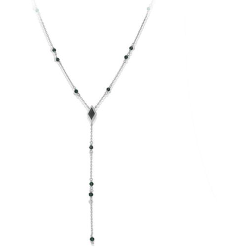 Collier Collier En Argent Cravate Pierre Spinelle Noire - Orusbijoux - Modalova