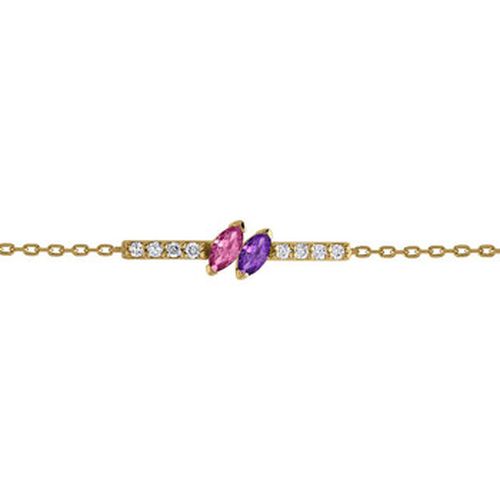 Bracelets Bracelet or améthyste saphir rose diamants - Brillaxis - Modalova