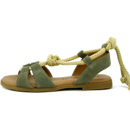 Sandales Chaussures, Sandales Plat, Daim, Lacets-17509 - Raquel Perez - Modalova