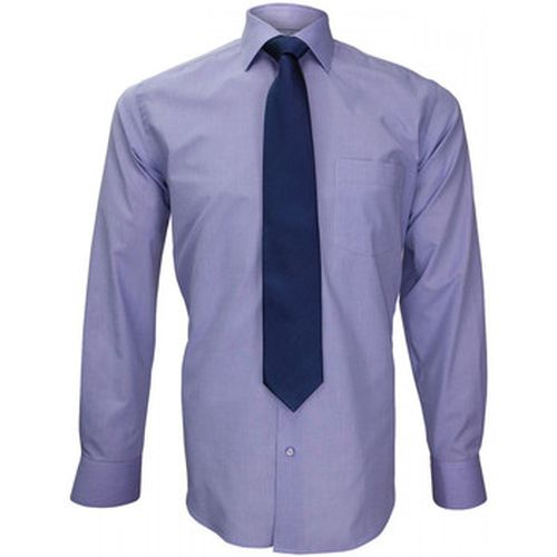 Chemise chemise premium classique- fil a fil bleu - Emporio Balzani - Modalova