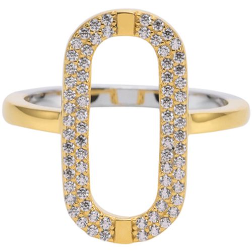 Bijoux Bague Argent Ovale Sertie De Zirconium - Orusbijoux - Modalova