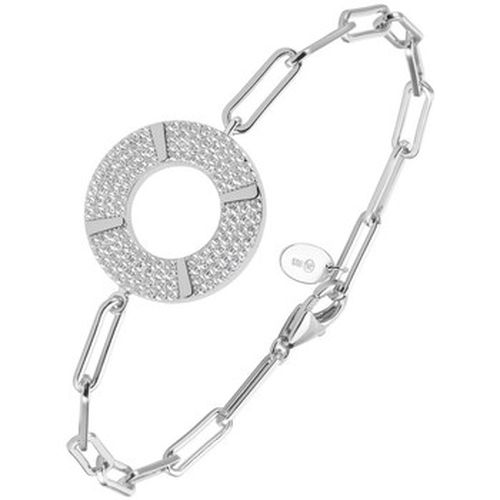 Bijoux Bracelet Chaine Argent Rond Serti De Zirconiums Blancs - Orusbijoux - Modalova