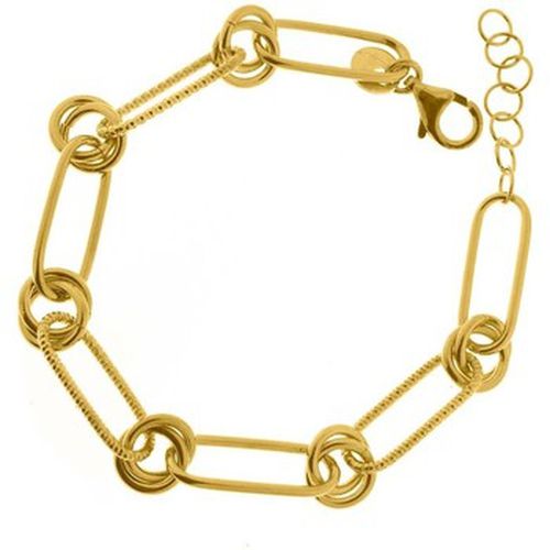 Bracelets Bracelet Argent Grosse Maille Et Double Cercle Lisse - Orusbijoux - Modalova