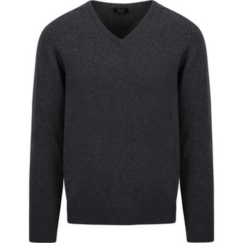 Sweat-shirt Pull Laine d'Agneau Col-V Anthracite - William Lockie - Modalova