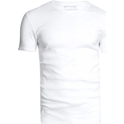 T-shirt Garage Basique Col-V Blanc - Garage - Modalova