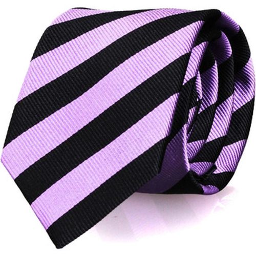 Cravates et accessoires Cravate Soie Lilas - Bande Noire FD19 - Suitable - Modalova