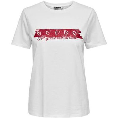 T-shirt 15276910 VALENTINE-WHITE/ALL YOU - Only - Modalova