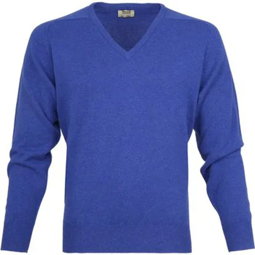 Sweat-shirt Pull Laine d'Agneau Col-V Royal Persan - William Lockie - Modalova