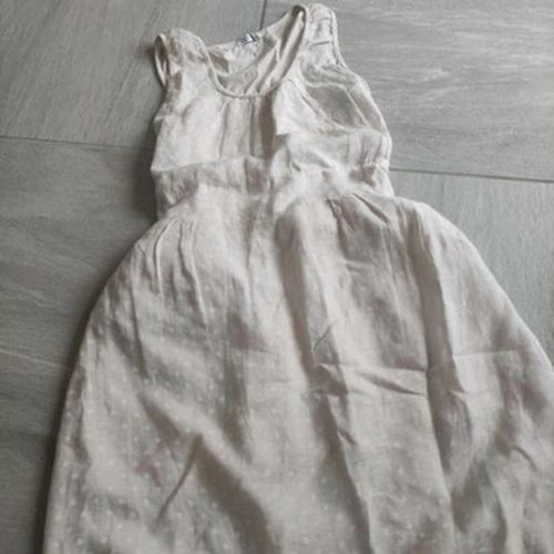 Robe robe légère lin à pois blancs - Sans marque - Modalova
