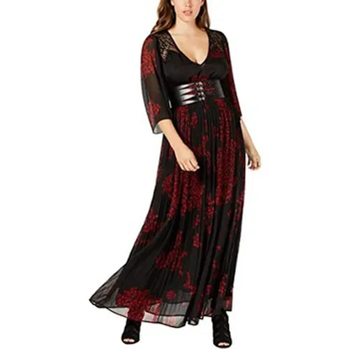 Robe Robe Longue Dentelle W84k55 Et Rouge - Guess - Modalova