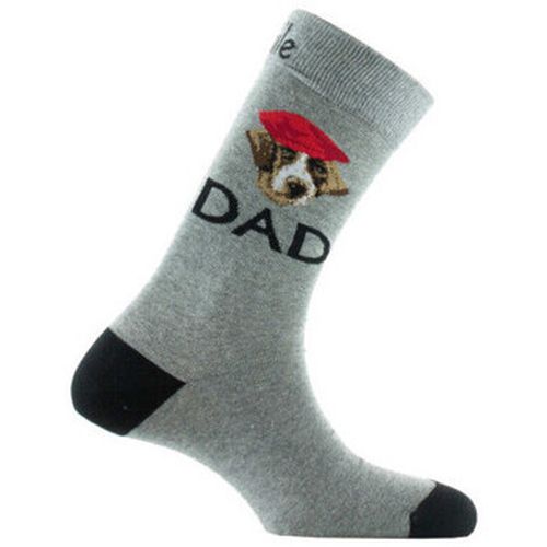 Chaussettes Mi-chaussettes en coton motif Papa chien MADE IN FRANCE - Achile - Modalova